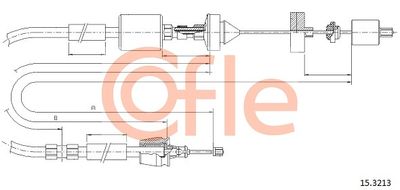 Cable Pull, clutch control COFLE 92.15.3213