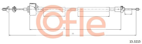 COFLE 92.15.3215 Cable Pull, clutch control