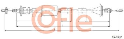 Cable Pull, clutch control COFLE 92.15.3302