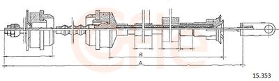 Cable Pull, clutch control COFLE 92.15.353
