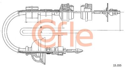 Cable Pull, clutch control COFLE 92.15.355