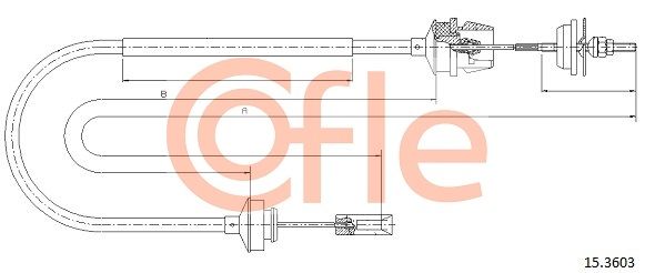 COFLE 92.15.3603 Cable Pull, clutch control