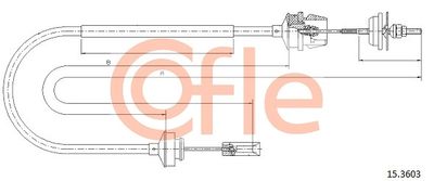 Cable Pull, clutch control COFLE 92.15.3603