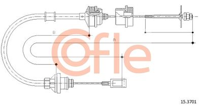 Cable Pull, clutch control COFLE 92.15.3701