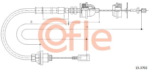 COFLE 92.15.3702 Cable Pull, clutch control