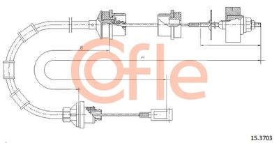 Cable Pull, clutch control COFLE 92.15.3703