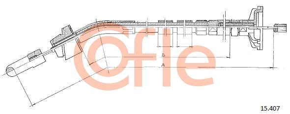 COFLE 92.15.407 Cable Pull, clutch control