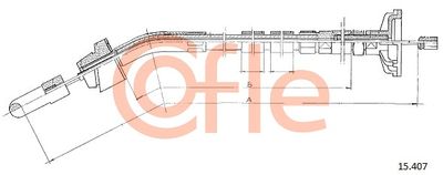 Cable Pull, clutch control COFLE 92.15.407