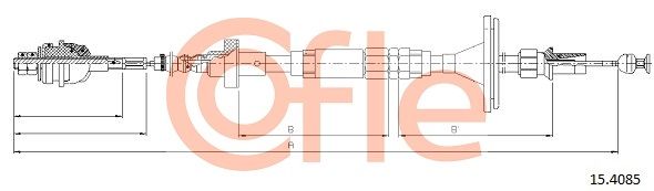COFLE 92.15.4085 Cable Pull, clutch control