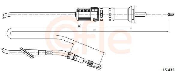 COFLE 92.15.432 Cable Pull, clutch control