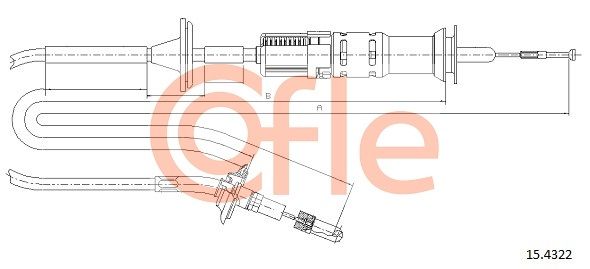 COFLE 92.15.4322 Cable Pull, clutch control