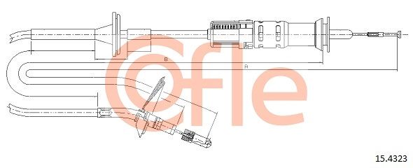 COFLE 92.15.4323 Cable Pull, clutch control