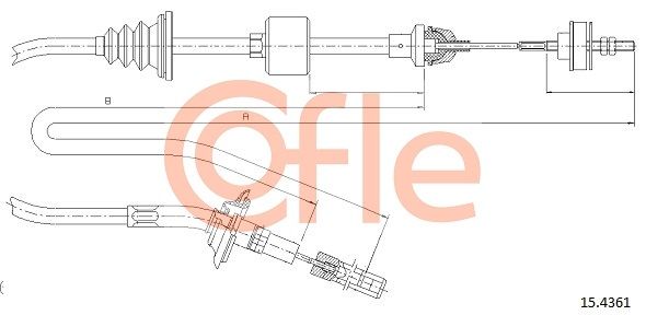 COFLE 92.15.4361 Cable Pull, clutch control