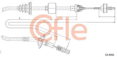 Cable Pull, clutch control COFLE 92.15.4361