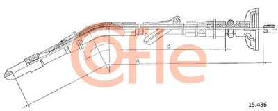 Cable Pull, clutch control COFLE 92.15.436