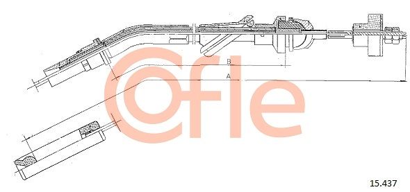 COFLE 92.15.437 Cable Pull, clutch control