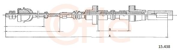 COFLE 92.15.438 Cable Pull, clutch control