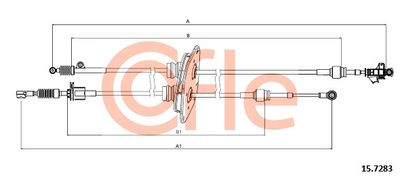 Cable Pull, manual transmission COFLE 92.15.7283