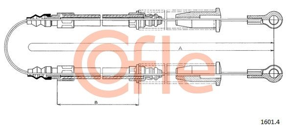 COFLE 92.1601.4 Cable Pull, parking brake