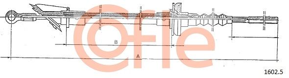 COFLE 92.1602.5 Cable Pull, clutch control