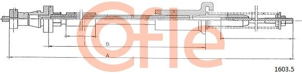 COFLE 92.1603.5 Accelerator Cable