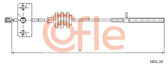 COFLE 92.1651.10 Cable Pull, parking brake