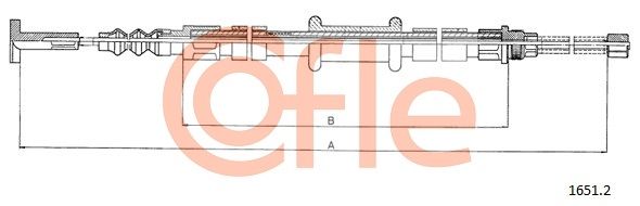 COFLE 92.1651.2 Cable Pull, parking brake