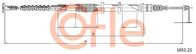 Cable Pull, parking brake COFLE 92.1651.21