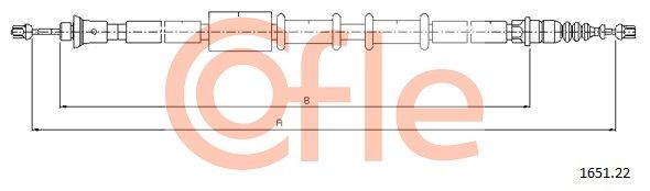 COFLE 92.1651.22 Cable Pull, parking brake