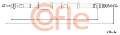 Cable Pull, parking brake COFLE 92.1651.22