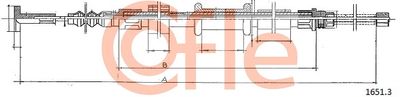 Cable Pull, parking brake COFLE 92.1651.3