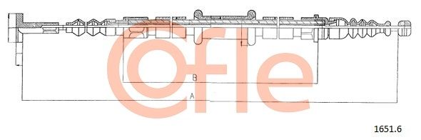 COFLE 92.1651.6 Cable Pull, parking brake