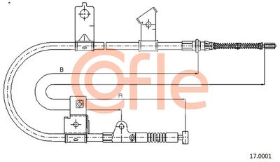 Cable Pull, parking brake COFLE 92.17.0001
