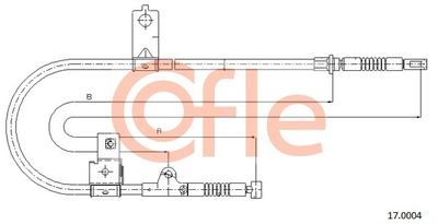 Cable Pull, parking brake COFLE 92.17.0004