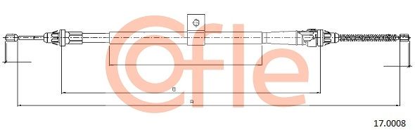 COFLE 92.17.0008 Cable Pull, parking brake