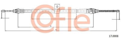 Cable Pull, parking brake COFLE 92.17.0008