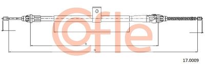 Cable Pull, parking brake COFLE 92.17.0009