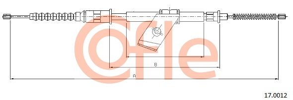 COFLE 92.17.0012 Cable Pull, parking brake
