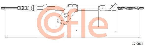 COFLE 92.17.0014 Cable Pull, parking brake