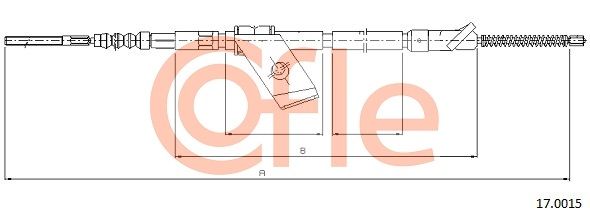 COFLE 92.17.0015 Cable Pull, parking brake
