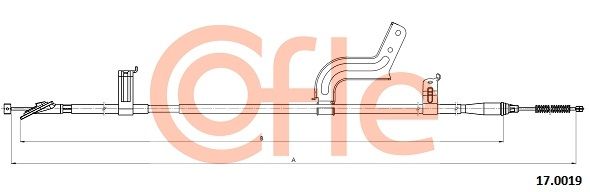COFLE 92.17.0019 Cable Pull, parking brake