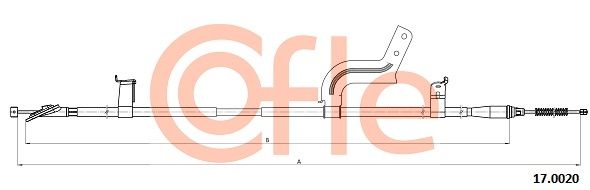 COFLE 92.17.0020 Cable Pull, parking brake