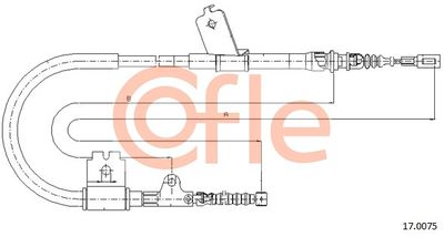 Cable Pull, parking brake COFLE 92.17.0075