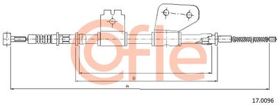Cable Pull, parking brake COFLE 92.17.0096
