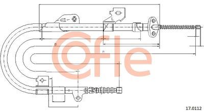 Cable Pull, parking brake COFLE 92.17.0112