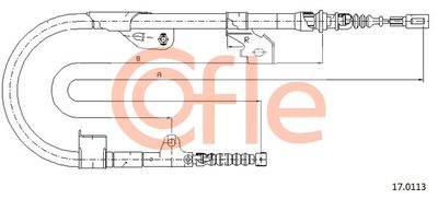 Cable Pull, parking brake COFLE 92.17.0113