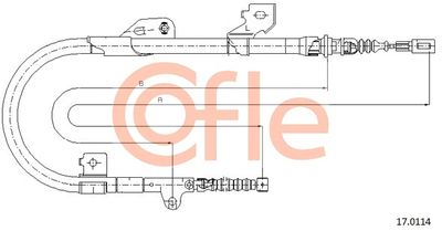Cable Pull, parking brake COFLE 92.17.0114