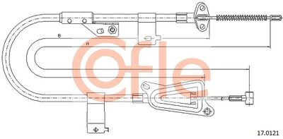 Cable Pull, parking brake COFLE 92.17.0121