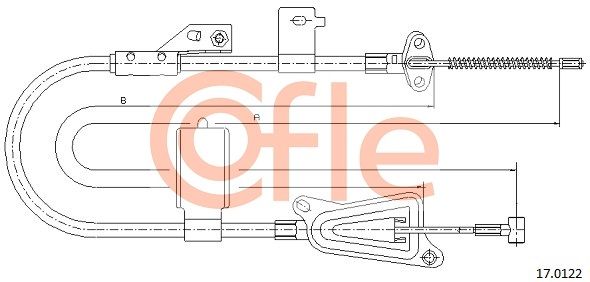 COFLE 92.17.0122 Cable Pull, parking brake