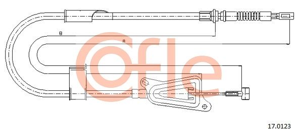 COFLE 92.17.0123 Cable Pull, parking brake